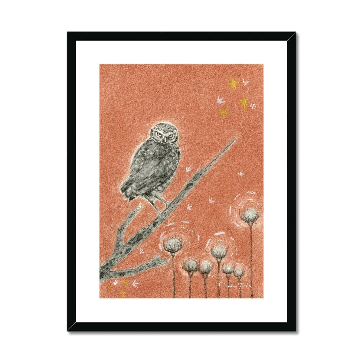 Burrowing Owl Framed & Mounted Print.