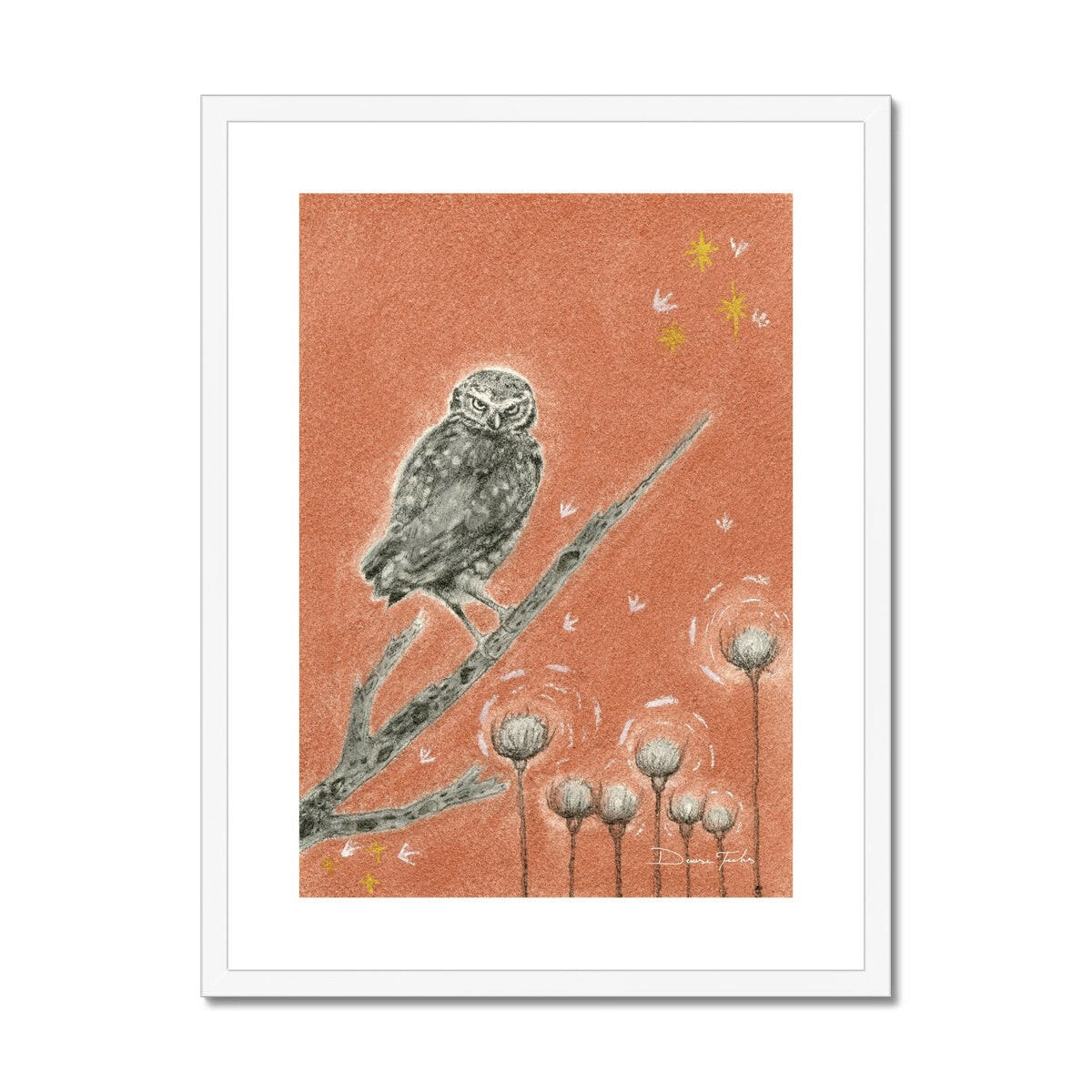 Burrowing Owl Framed & Mounted Print.